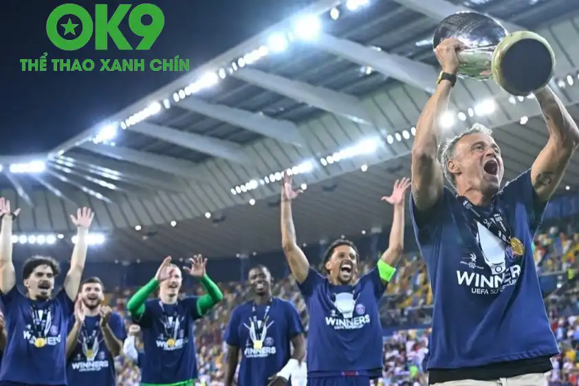 Đây chính là chức vô địch siêu cúp châu Âu đầu tiên của PSG. Ảnh: CLB